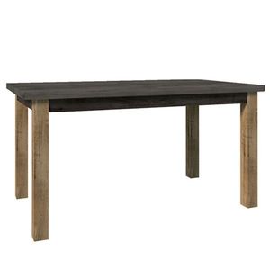 KONDELA Jedálenský stôl, rozkladací, dub lefkas tmavý/smooth sivý, 160-203x90 cm, MONTANA STW vyobraziť