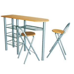 KONDELA Komplet barový stôl + 2 stoličky, buk, 120x40 cm, BOXER vyobraziť