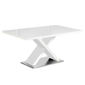 KONDELA Jedálenský stôl, biela s vysokým leskom HG, 160x90 cm, FARNEL vyobraziť