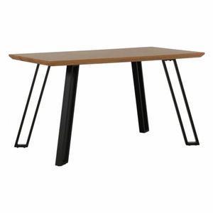 KONDELA Jedálenský stôl, dub/čierna, 140x83 cm, PEDAL vyobraziť