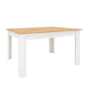 KONDELA Jedálenský stôl, rozkladací, dub craft zlatý/dub craft biely, 135-184x86 cm, SUDBURY vyobraziť
