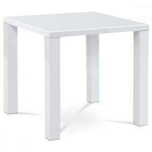 AUTRONIC AT-3005 WT jedálenský stôl 80x80x76cm, vysoký lesk biely vyobraziť