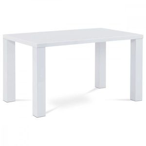 AUTRONIC AT-3007 WT jedálenský stôl 135x80x76cm, vysoký lesk biely vyobraziť