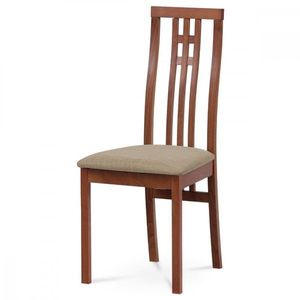 AUTRONIC BC-2482 TR3 jedálenská stolička, čerešňa/látka béžová vyobraziť