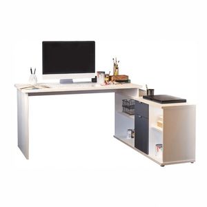 Písací stôl, biela/sivá, DALTON 2 NEW VE 02 vyobraziť
