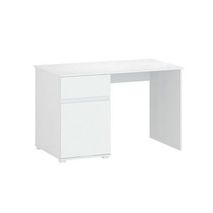 KONDELA PC stôl 1D1S/120, biely lesk, LINDY vyobraziť