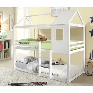 KONDELA Montessori poschodová posteľ, biela, 90x200, ATRISA vyobraziť