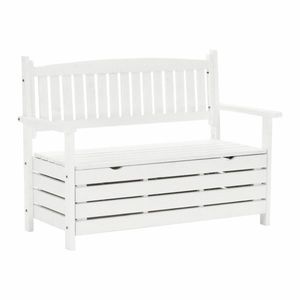 KONDELA Záhradná lavička, biela, 123, 5 cm, DILKA vyobraziť
