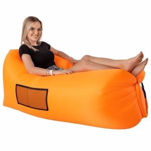 Nafukovací sedací vak/lazy bag, oranžová, LEBAG vyobraziť