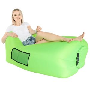 KONDELA Nafukovací sedací vak/lazy bag, zelená, LEBAG vyobraziť