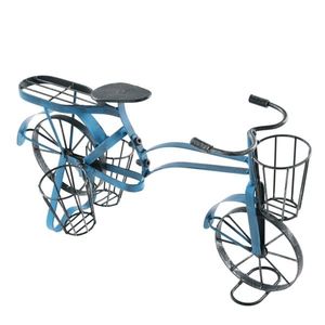 KONDELA Retro kvetináč v tvare bicykla, čierna/modrá, ALBO vyobraziť