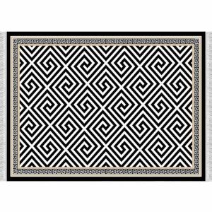 KONDELA Koberec, čierno-biely vzor, 80x150, MOTIVE vyobraziť