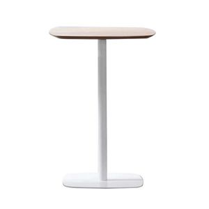 KONDELA Barový stôl, dub/biela, MDF/kov, priemer 60 cm, HARLOV vyobraziť