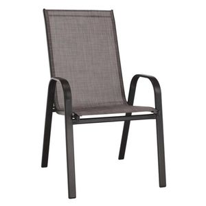 KONDELA Stohovateľná stolička, hnedý melír/hnedá, ALDERA vyobraziť