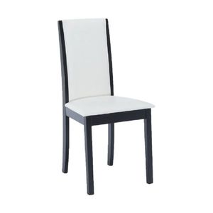 KONDELA Jedálenská stolička, wenge/ekokoža biela, VENIS NEW vyobraziť