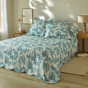 Prešívaný obojstranná prikrývka na posteľ, jednofarebná/ s potlačou vyobraziť
