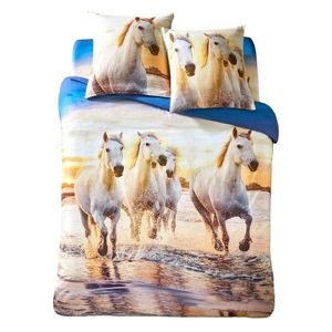 Bavlnená posteľná bielizeň Haras s potlačou koní vyobraziť