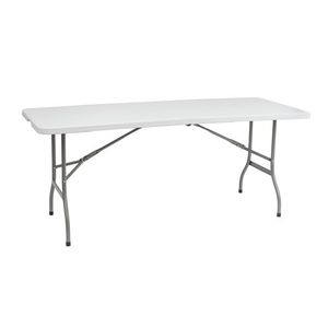 NABBI Vivas cateringový skladací stôl 180x70 cm sivá / biela vyobraziť
