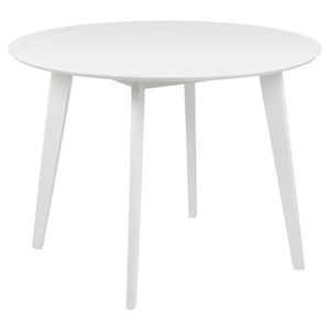 Okrúhly jedálenský stôl Roxby 105 cm biely vyobraziť