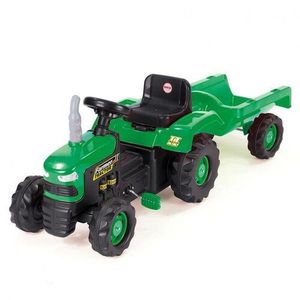 Dolu Detský traktor šliapací s vlečkou, zelená vyobraziť
