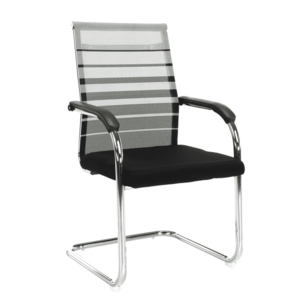 Zasadacia stolička, sivá/čierna/strieborná, ESIN vyobraziť