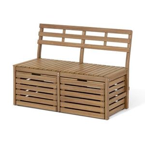 Záhradná lavica »Lenja« s miestom na sedenie a s truhlicami s úložným priestorom vyobraziť