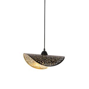 Orientálna závesná lampa čierna so zlatou 35 cm - Japke vyobraziť