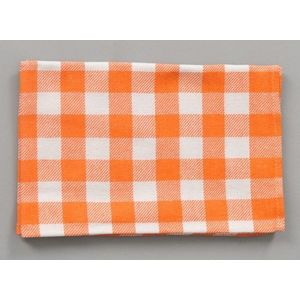Dobrý Textil Bavlnená utierka KARIN - Oranžová / biela vyobraziť