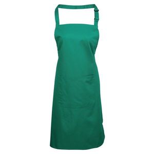 Premier Workwear Kuchynská zástera s náprsenkou a vreckom - Emerald vyobraziť