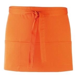 Premier Workwear Krátka čašnícka zástera s vreckami - Oranžová vyobraziť