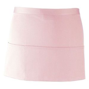 Premier Workwear Krátka čašnícka zástera s vreckami - Ružová vyobraziť
