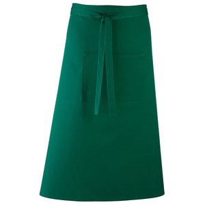 Premier Workwear Dlhá zástera do pása s vreckom - Fľaškovo zelená vyobraziť