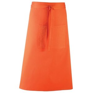 Premier Workwear Dlhá zástera do pása s vreckom - Oranžová vyobraziť