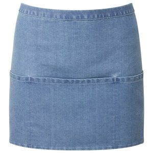 Premier Workwear Krátka čašnícka zástera s vreckami - Modrý denim vyobraziť