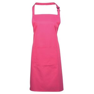 Premier Workwear Kuchynská zástera s náprsenkou a vreckom - Hot pink vyobraziť