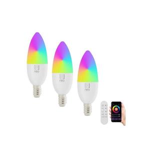 NEO LITE SMART sada 3x žárovka LED E14 6W RGB+CCT, stmívatelná, Wi-Fi, Beacon, DO, TUYA 07716CDO vyobraziť