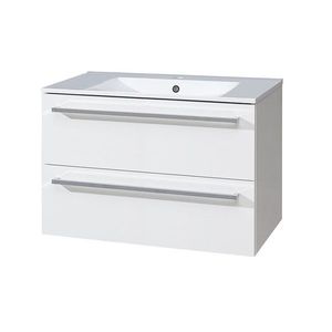 MEREO - Bino, kúpeľňová skrinka s keramickým umývadlom 81 cm, biela CN661 vyobraziť