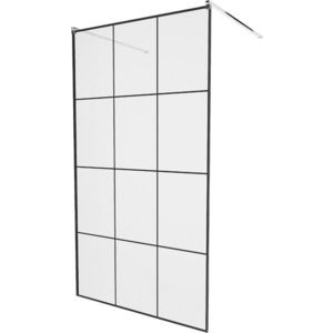 MEXEN/S - KIOTO samostatne stojaca sprchová zástena 100 x 200, transparent/čierna vzor 8 mm, chróm 800-100-002-01-77 vyobraziť