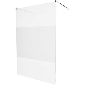 MEXEN/S - KIOTO samostatne stojaca sprchová zástena 110 x 200, transparent/matné sklo 8 mm, chróm 800-110-002-01-35 vyobraziť
