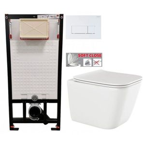 DEANTE Podstavný rám, pre závesné WC misy + SLIM tlačidlo bílé vyobraziť