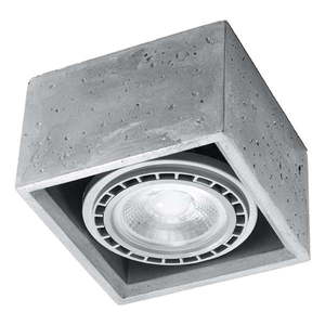 Sivé stropné svietidlo 14x14 cm Postiga – Nice Lamps vyobraziť