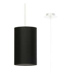 Čierne závesné svietidlo s textilným tienidlom ø 15 cm Volta – Nice Lamps vyobraziť