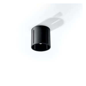 Čierne stropné svietidlo s kovovým tienidlom Vulco – Nice Lamps vyobraziť