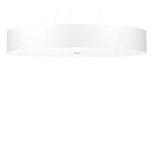 Biele závesné svietidlo s textilným tienidlom ø 90 cm Herra – Nice Lamps vyobraziť