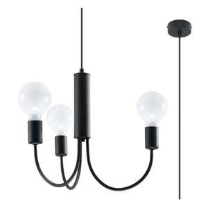 Čierne závesné svietidlo ø 45 cm Karim – Nice Lamps vyobraziť