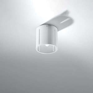 Biele stropné svietidlo s kovovým tienidlom Vulco – Nice Lamps vyobraziť