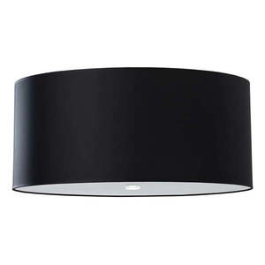 Čierne stropné svietidlo s textilným tienidlom ø 60 cm Volta – Nice Lamps vyobraziť