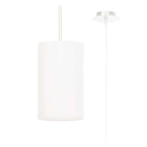 Biele závesné svietidlo s textilným tienidlom ø 15 cm Volta – Nice Lamps vyobraziť