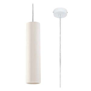 Biele závesné svietidlo s keramickým tienidlom ø 8 cm Santana – Nice Lamps vyobraziť