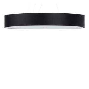 Čierne závesné svietidlo s textilným tienidlom ø 100 cm Herra – Nice Lamps vyobraziť